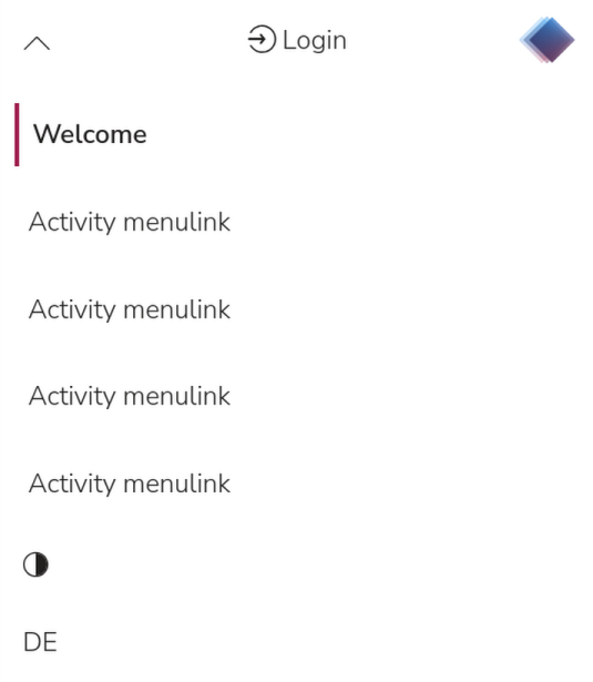 Top navigation on mobile